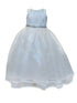 Little Girls Ivory Lace Sequin Belt Glitter Tulle Flower Girl Dress 2-6 - SophiasStyle.com